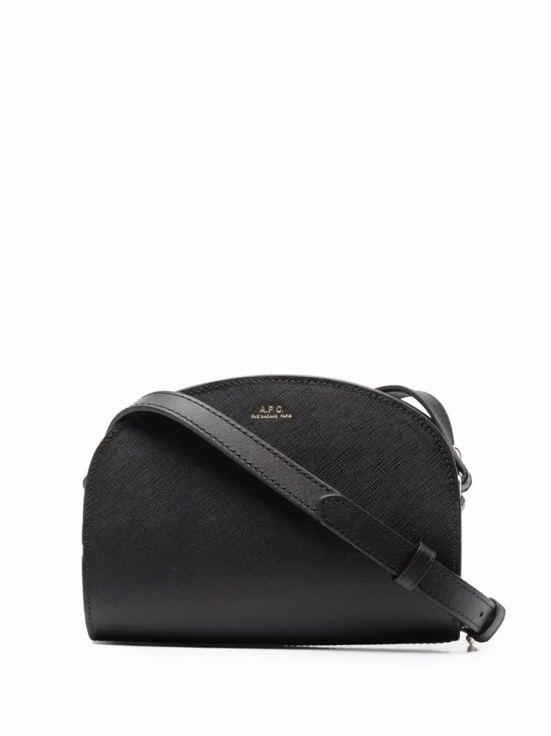 A.P.C. Demi-Lune Schultertasche in Schwarz