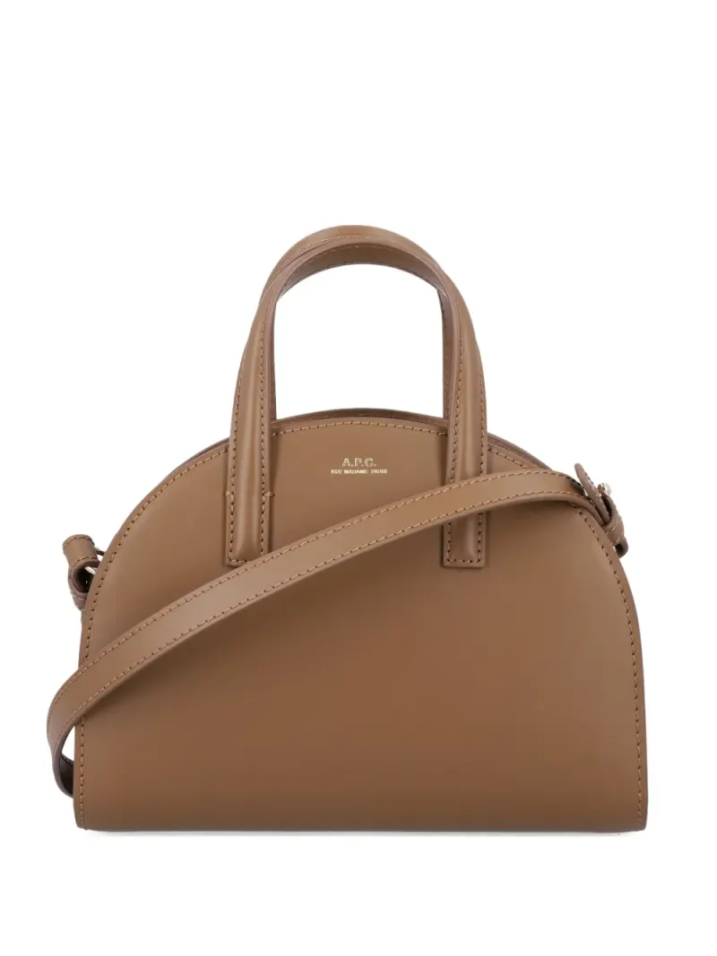 A.P.C. Kleiner Demilune Tote Bag in Braun