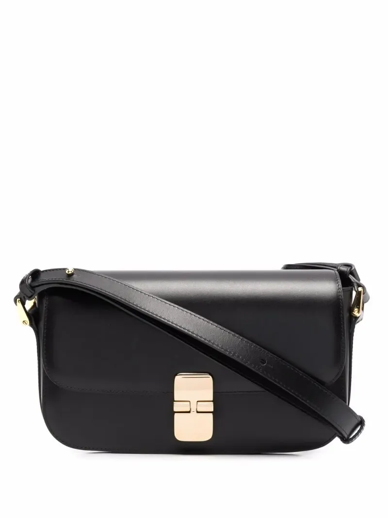 A.P.C. Grace Schultertasche in Schwarz