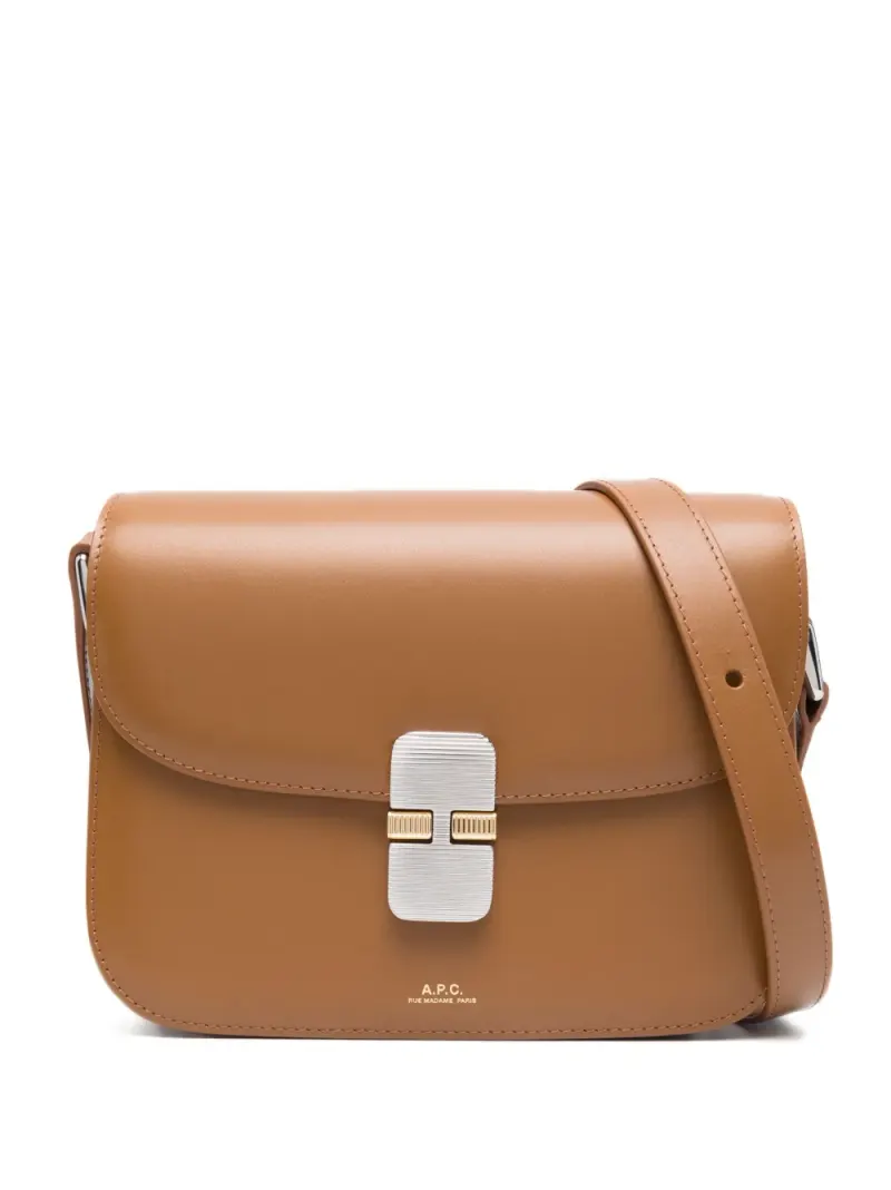 A.P.C. Kleine Grace Schultertasche in Braun