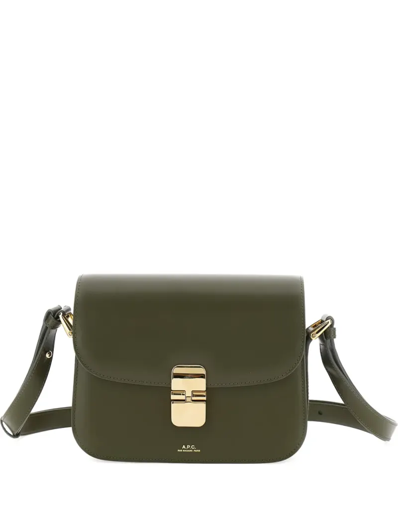 A.P.C. Kleine Grace Schultertasche in Grün