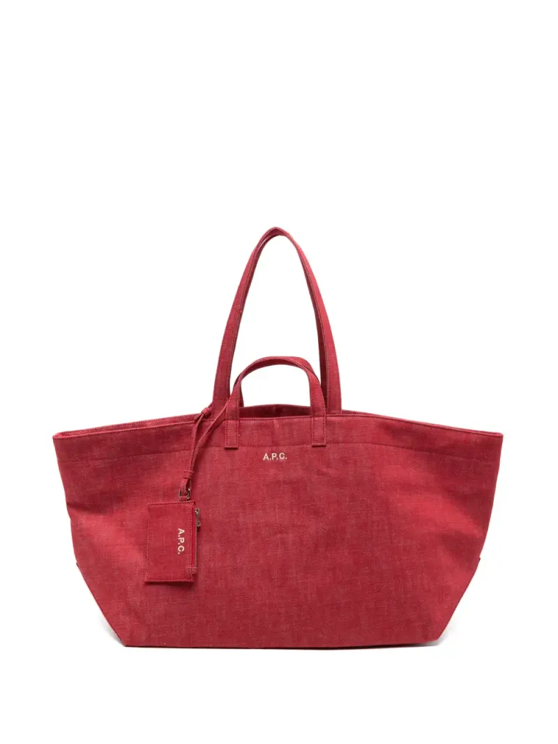 A.P.C. Le Drummer Tote Bag in Rot