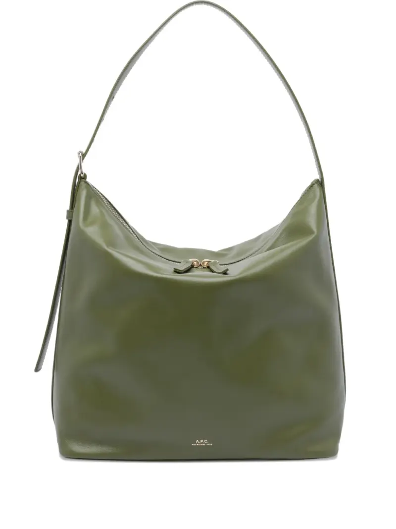 A.P.C. Maxi Vera Tote Bag mit Reißverschluss Maxi in Grün