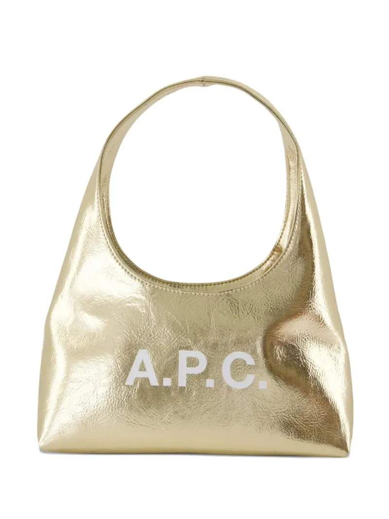 A.P.C. Baby Ninon Schultertasche im Metallic-Look in Gold