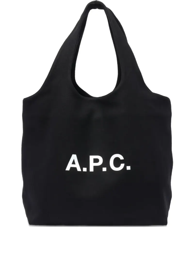 A.P.C. Ninon Shopper mit Logo-Print in Schwarz