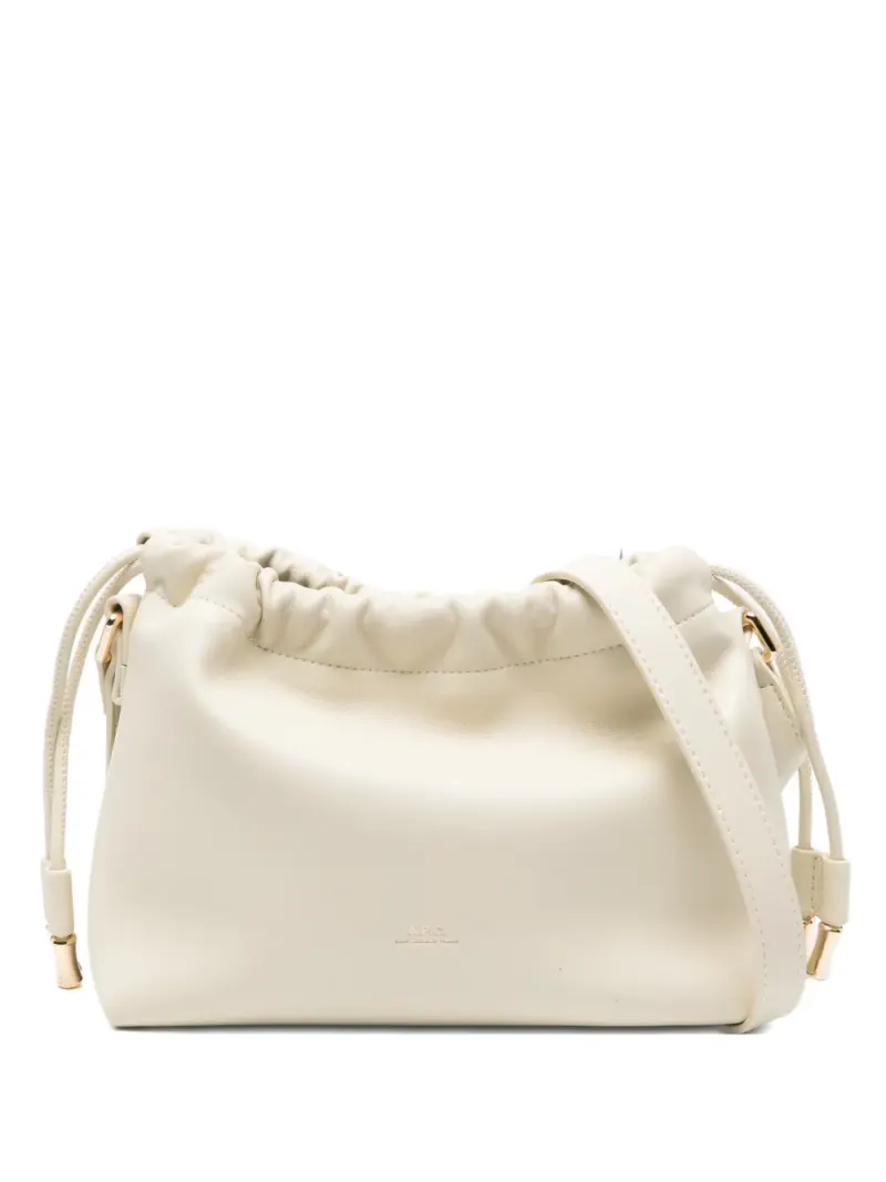 A.P.C. Mini Ninon Schultertasche mit Kordelzug Mini in Nude
