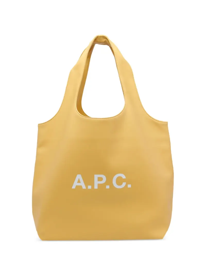A.P.C. Ninon Schultertasche mit Logo-Print in Gelb