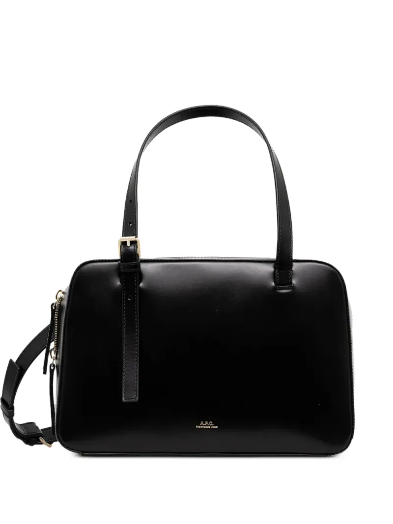 A.P.C. Virginie Schultertasche mit Henkel in Schwarz