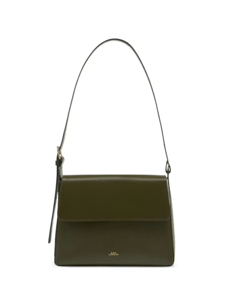 A.P.C. Virginie Schultertasche mit Klappe in Grün