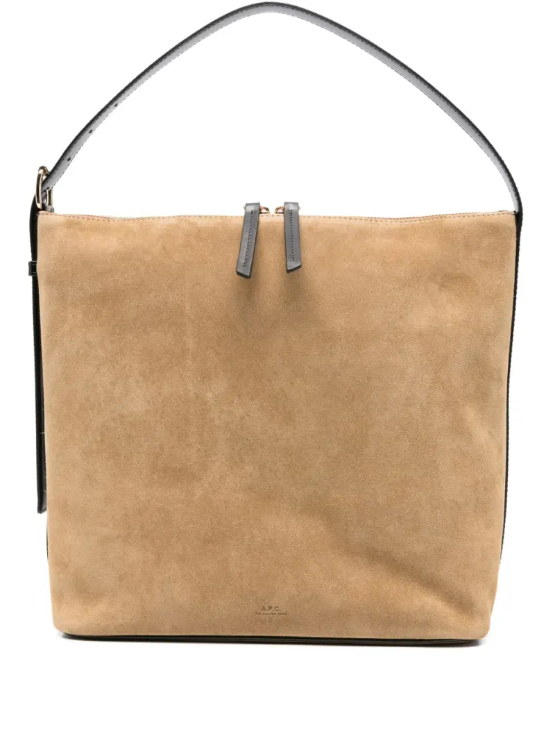 A.P.C. Schultertasche mit Reißverschluss in Nude