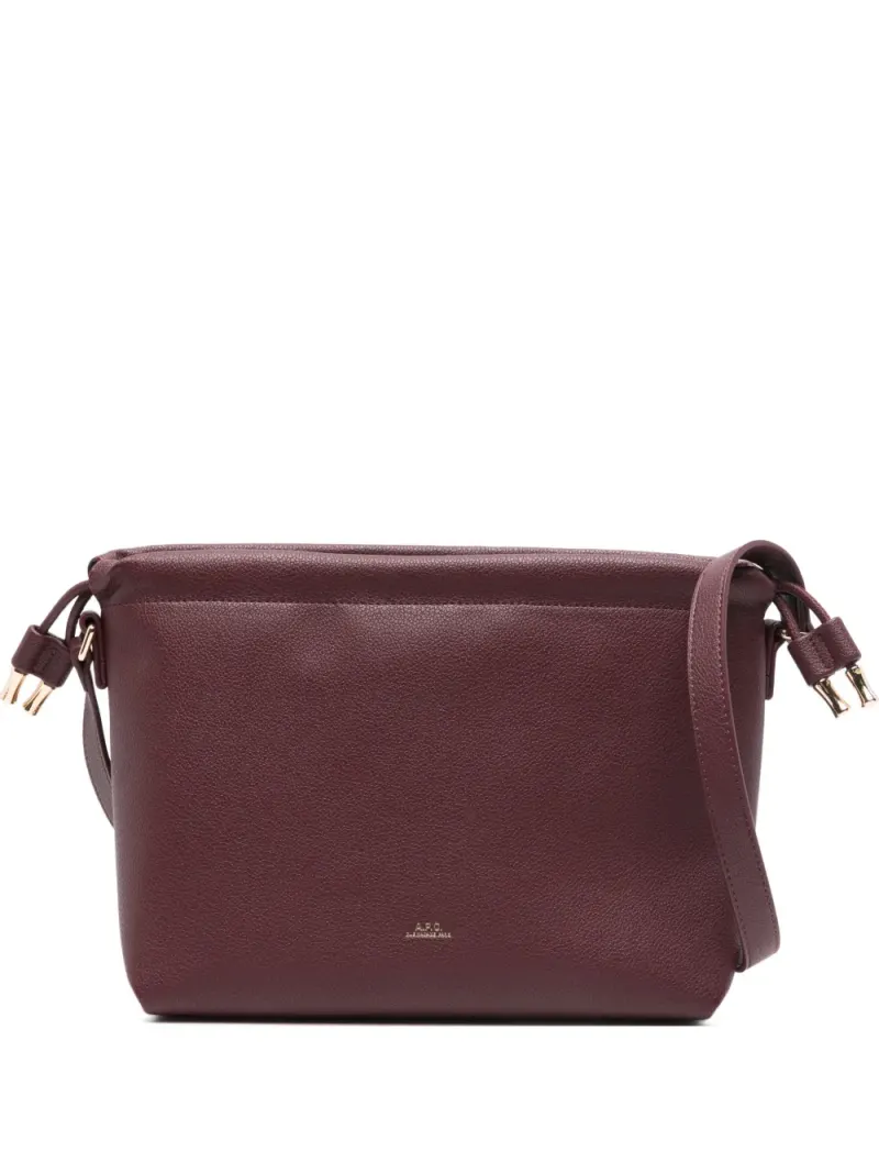 A.P.C. Schultertasche mit Logo-Print in Rot