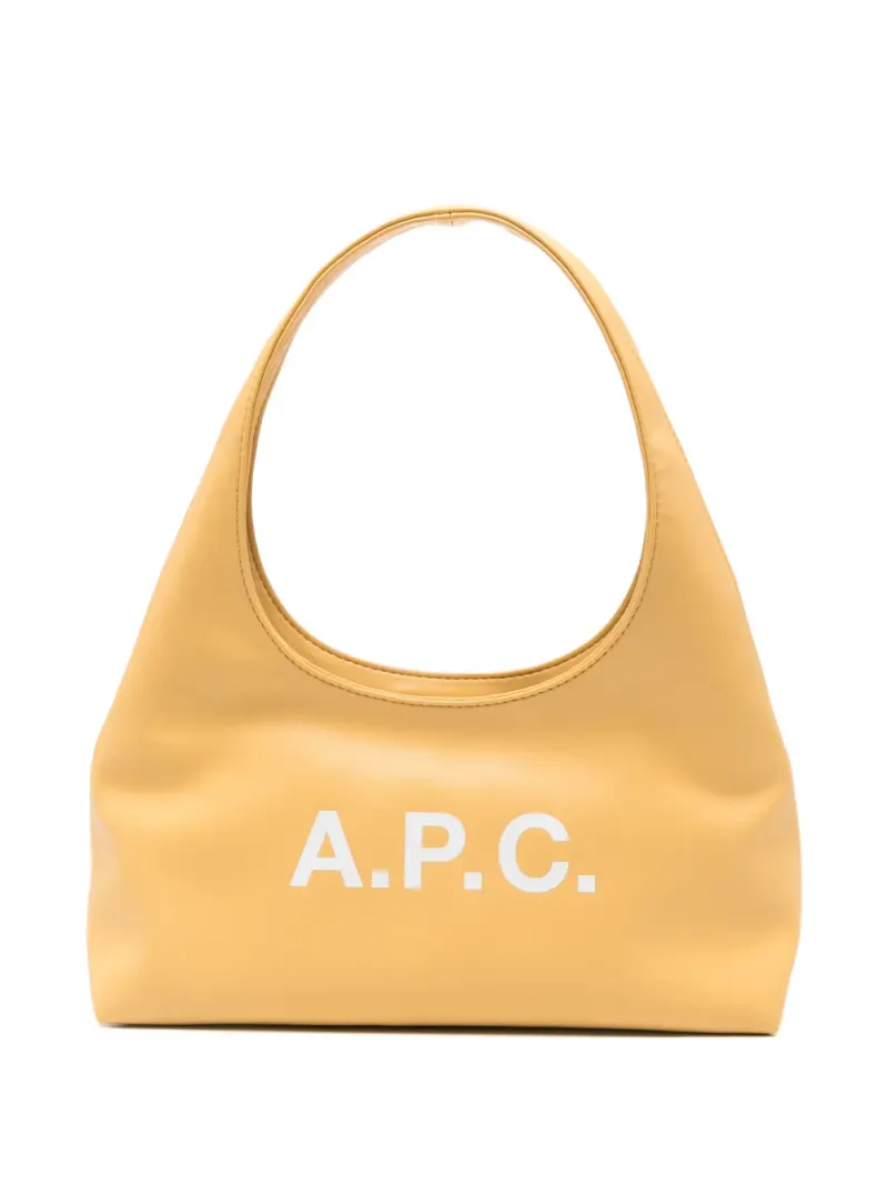 A.P.C. Schultertasche mit Logo-Print in Gelb