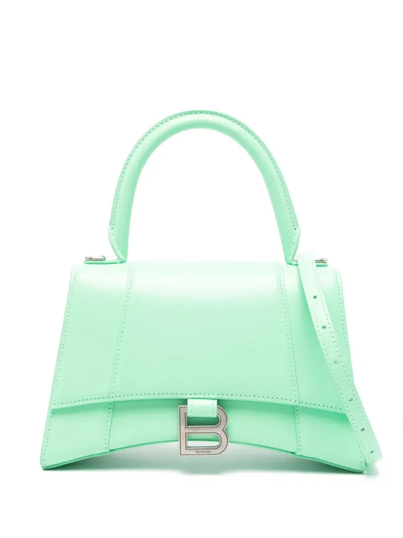 Balenciaga Kleine Hourglass Handtasche in Grün