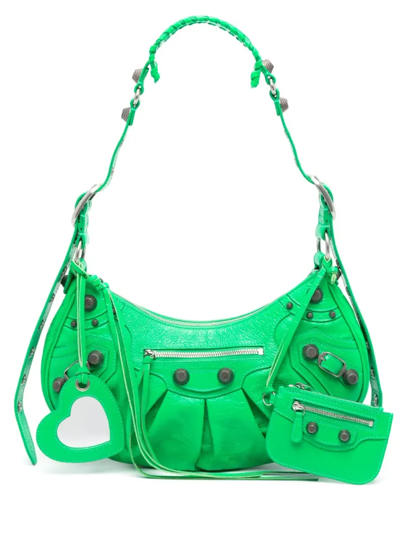 Balenciaga Le Cagole Schultertasche in Grün
