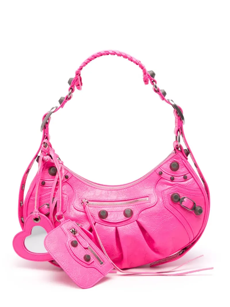 Balenciaga Kleine Le Cagole Schultertasche in Rosa