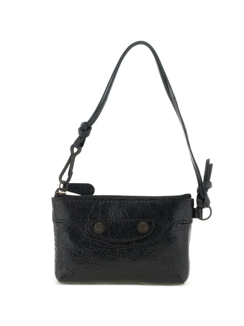 Balenciaga Le City studded leather clutch