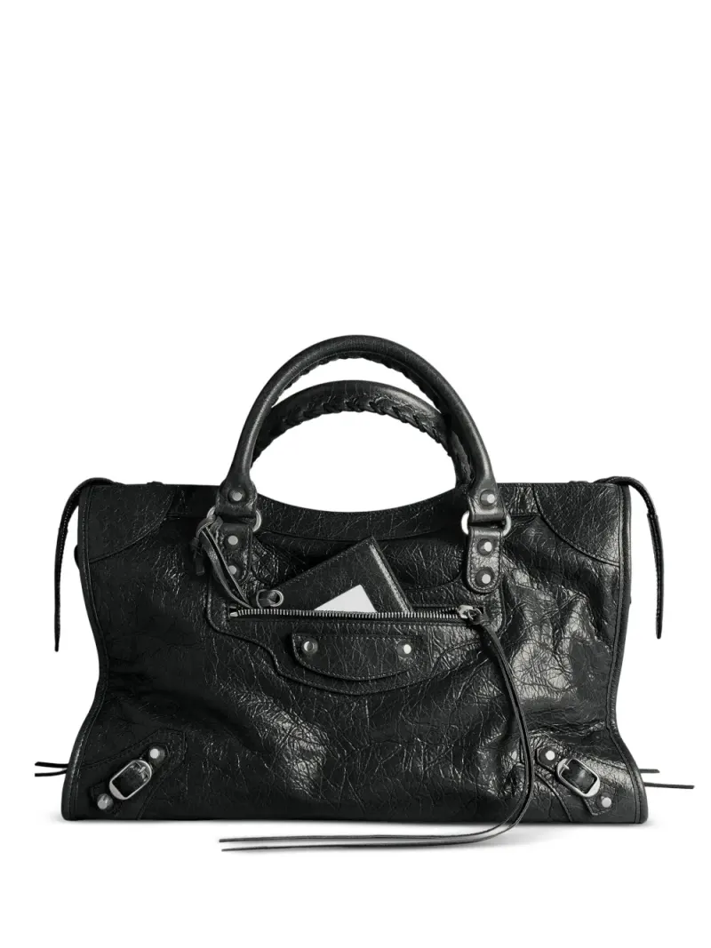 Balenciaga Mittelgroße Le City Tote Bag in Schwarz