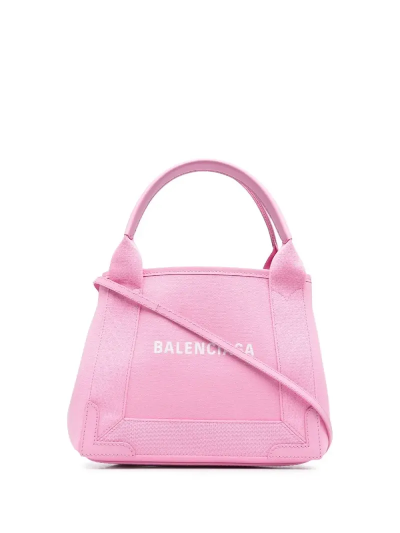 Balenciaga logo-print canvas tote