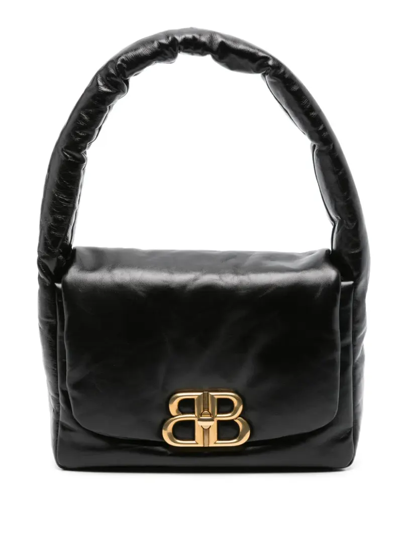 Balenciaga Kleine Monaco Schultertasche in Schwarz