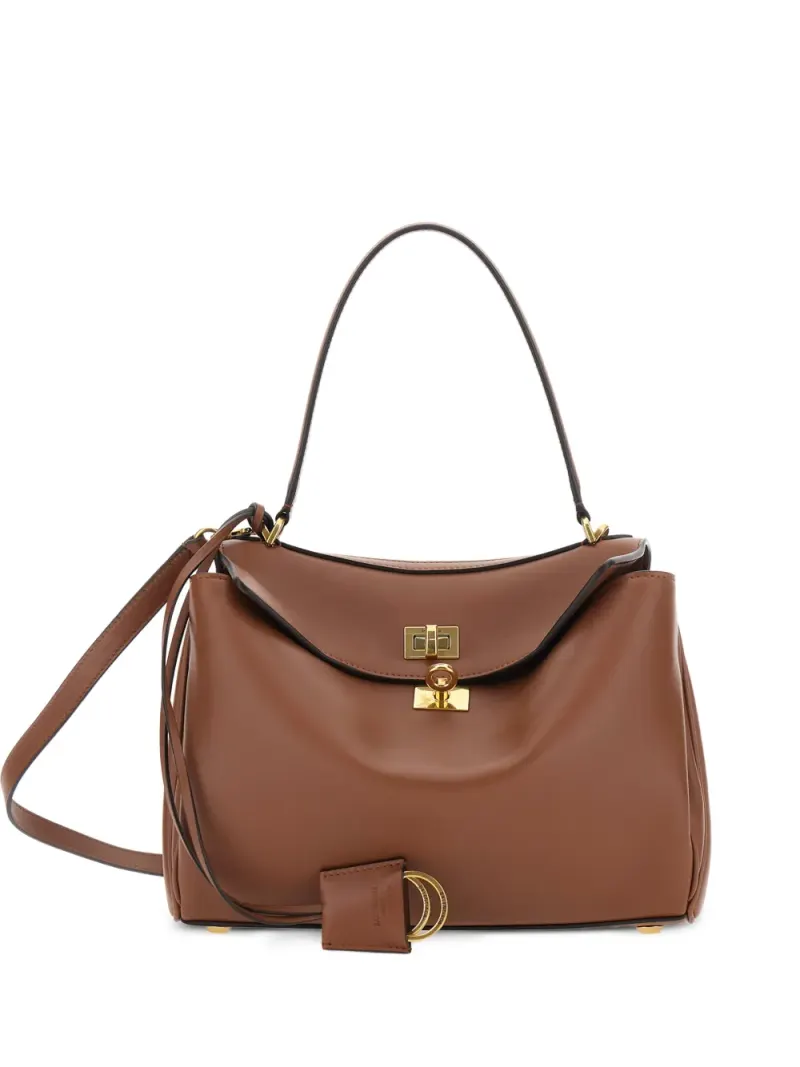 Balenciaga Kleiner Rodeo Tote Bag mit Schloss in Braun