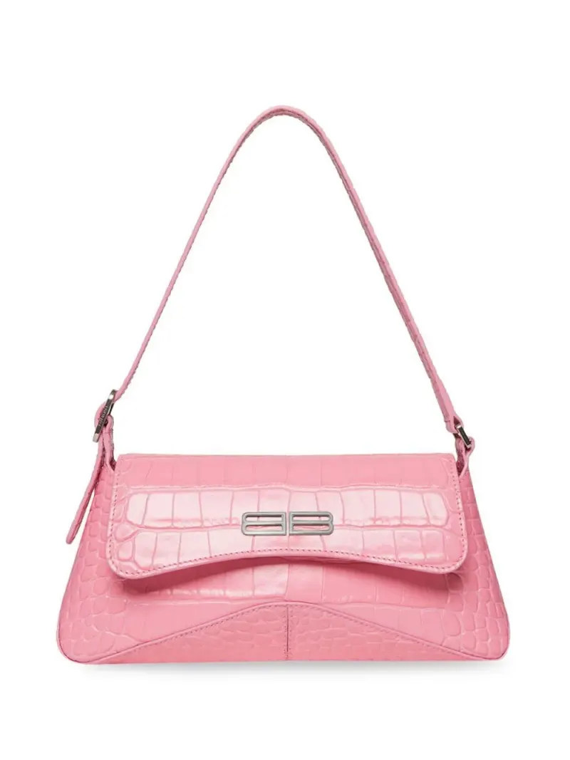 Balenciaga XX Flap Schultertasche mit Kroko-Effekt