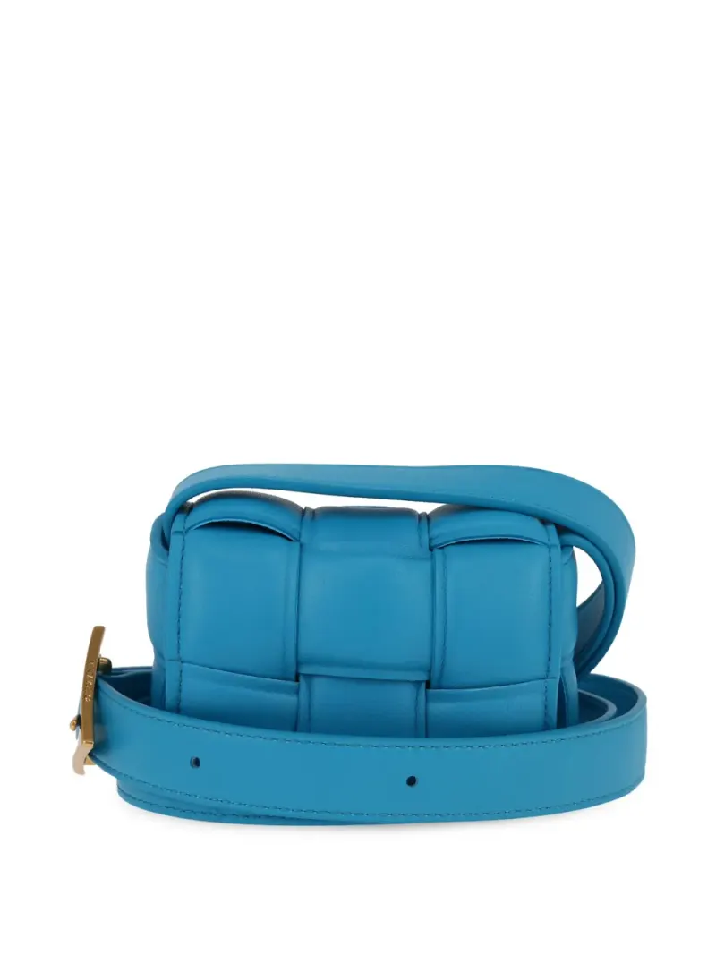 Bottega Veneta Cassette Schultertasche in Blau