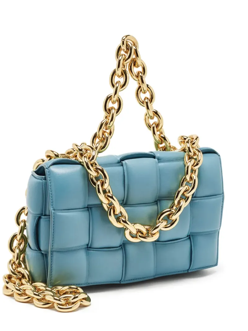 Bottega Veneta Cassette Schultertasche in Blau