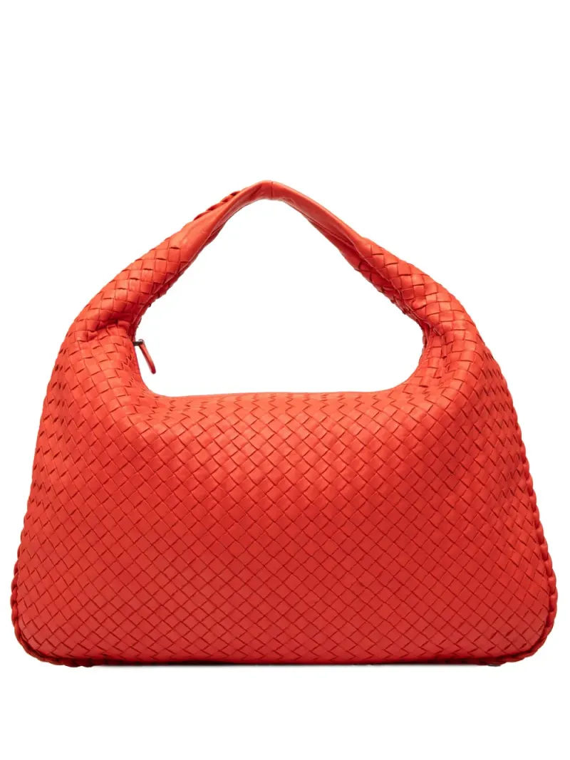 Bottega Veneta Veneta in Orange Intrecciato-Leder – Schultertasche