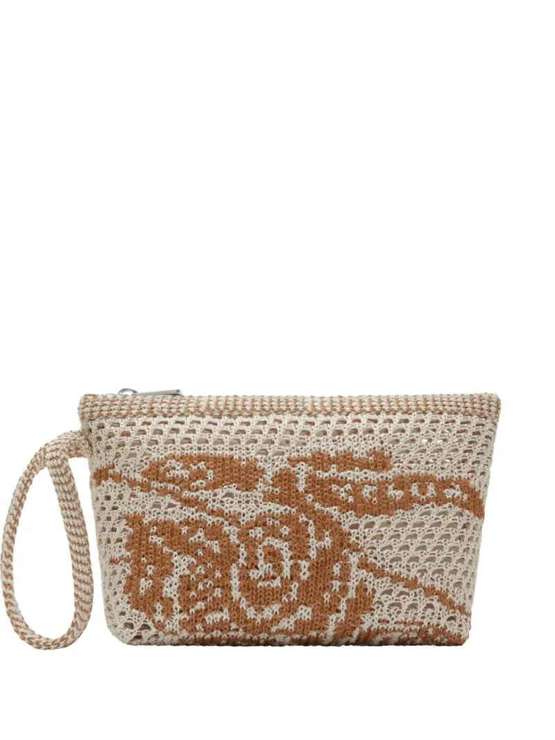 Burberry Gehäkelte Equestrian Knight Clutch
