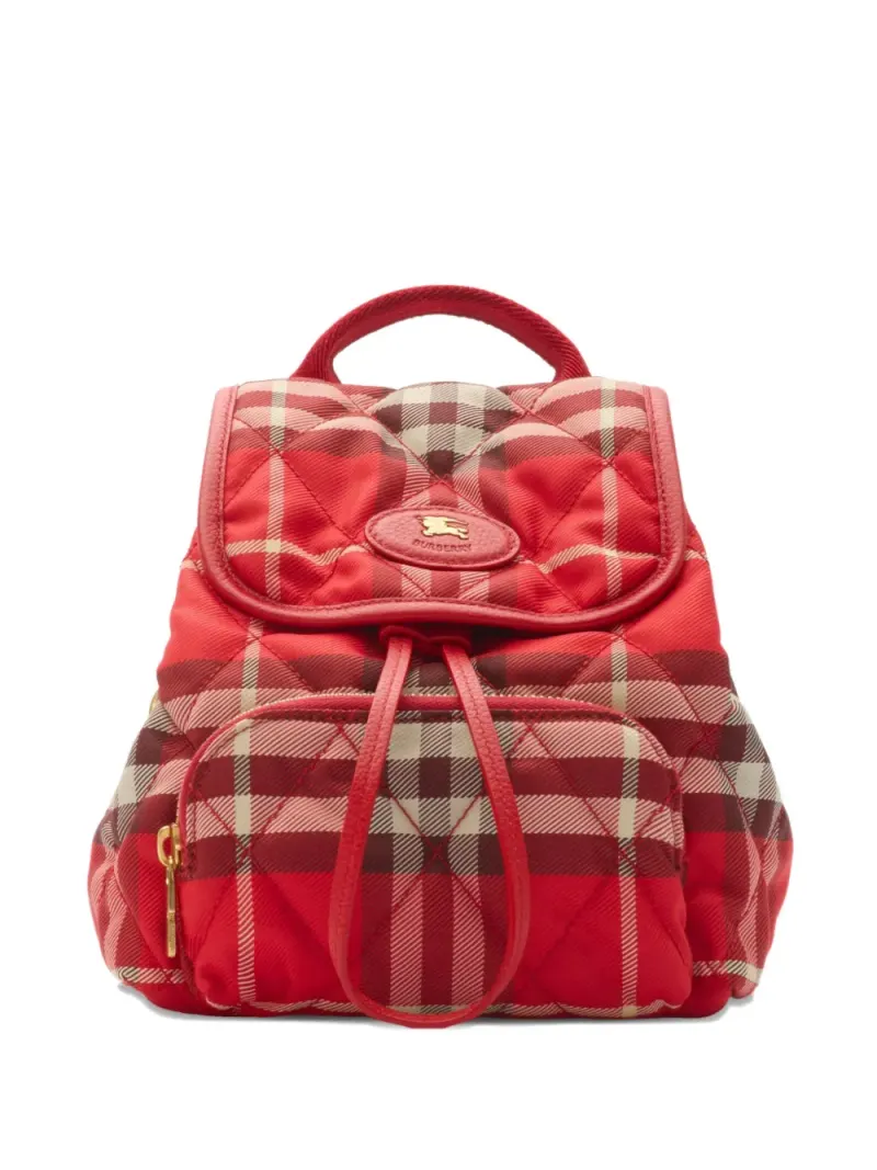 Burberry Gesteppte Horseshoe Rucksack in Rot