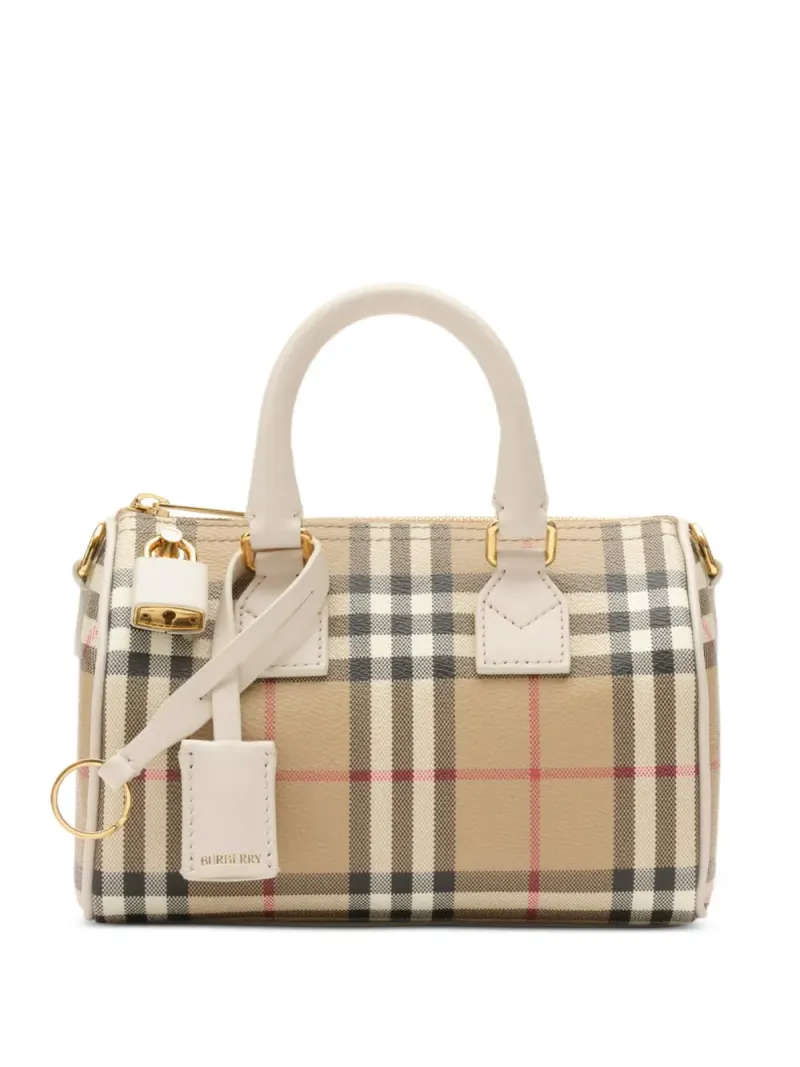 Burberry Karierte Mini-Bowlingtasche