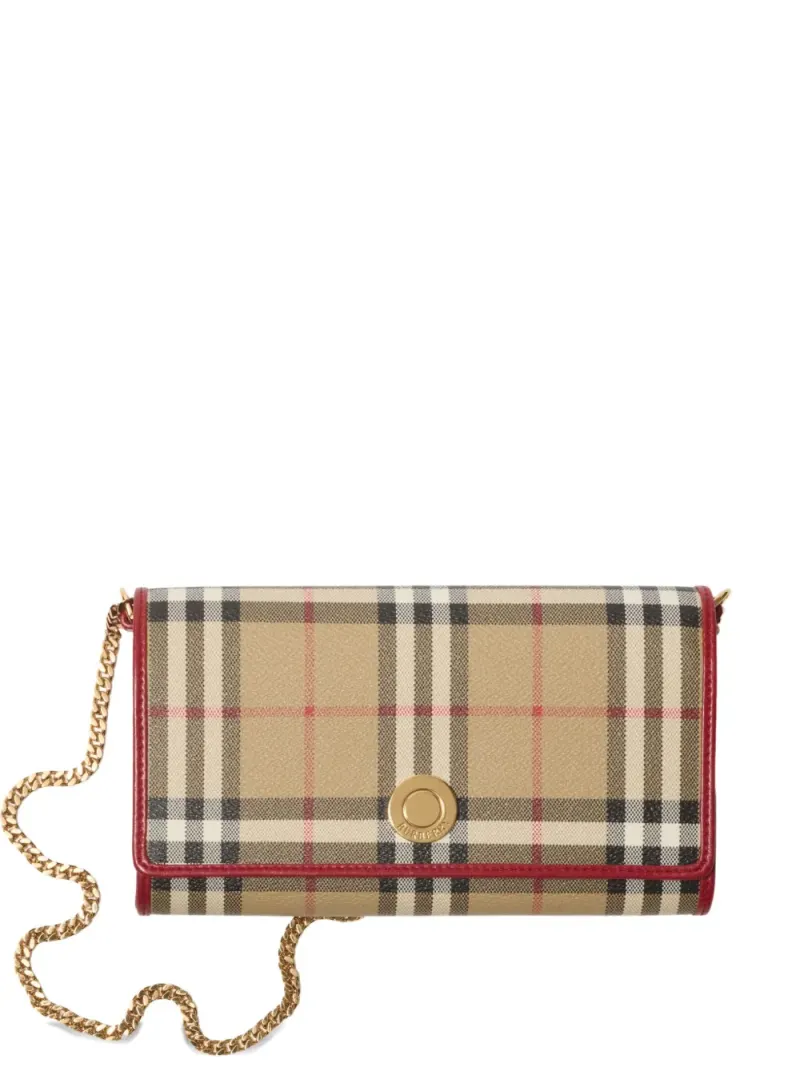 Burberry Karierte Mini-Tasche mit Kette