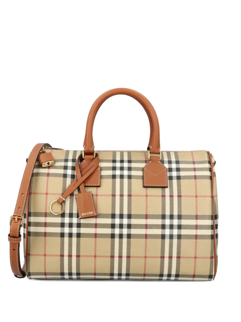Burberry Karierte Umhängetasche in Nude