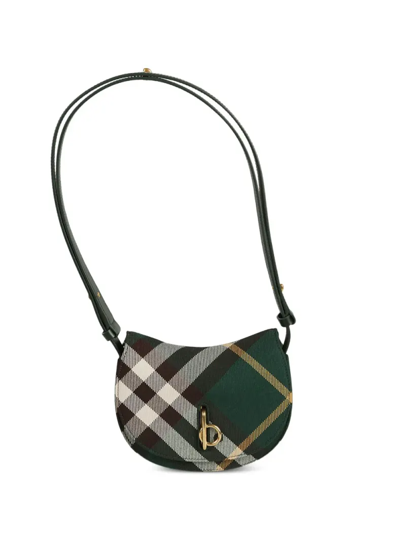 Burberry Karierte Schultertasche in Grün