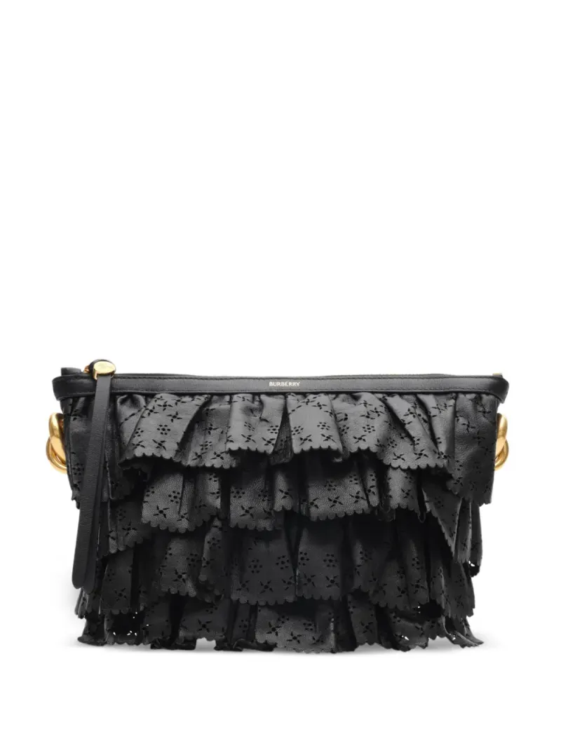 Burberry Mini-Tasche mit Rüschen Mini in Schwarz