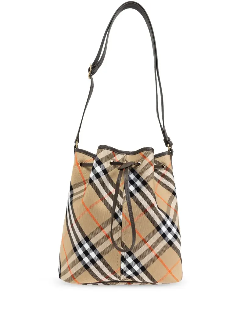 Burberry Schultertasche mit Vintage-Check in Nude