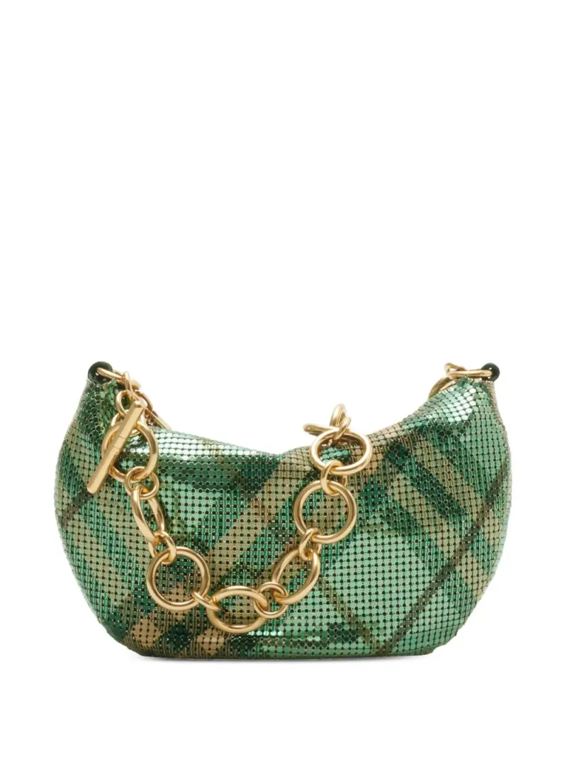 Burberry Schultertasche mit Chainmail-Effekt in Grün