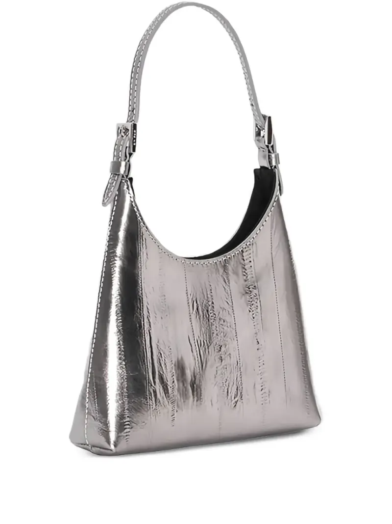 By Far Baby Camryn Schultertasche mit Reißverschluss in Silber