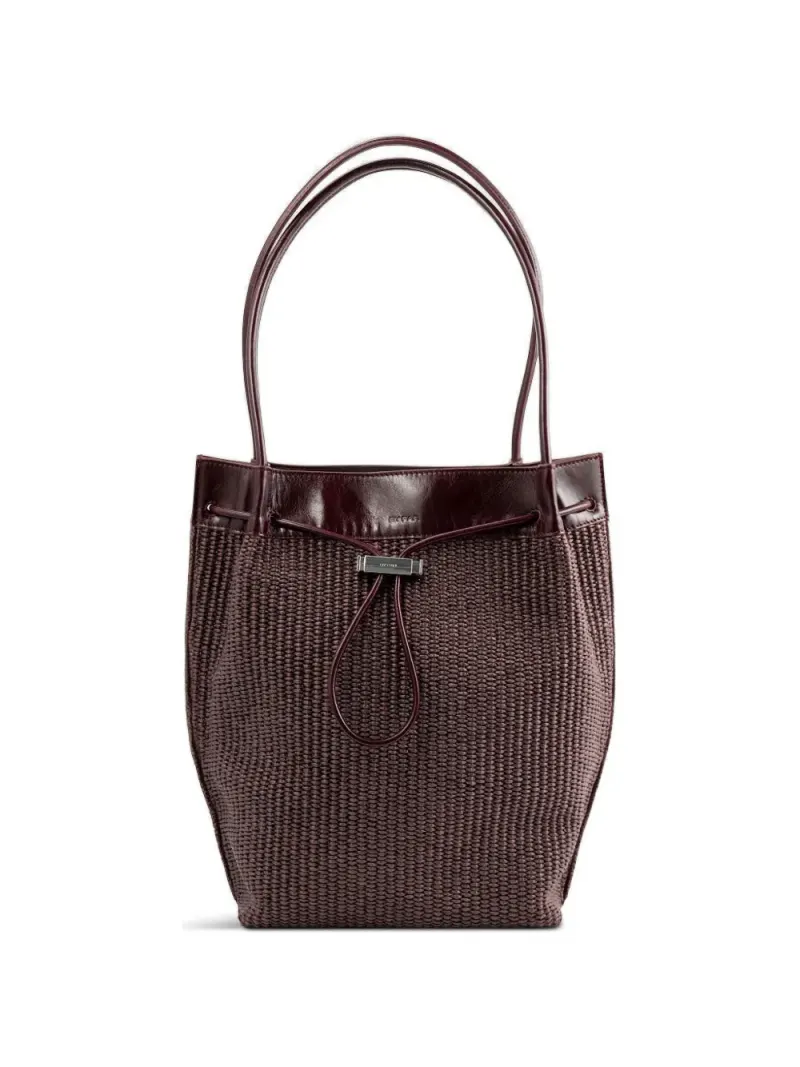 By Far Kayla raffia tote bag