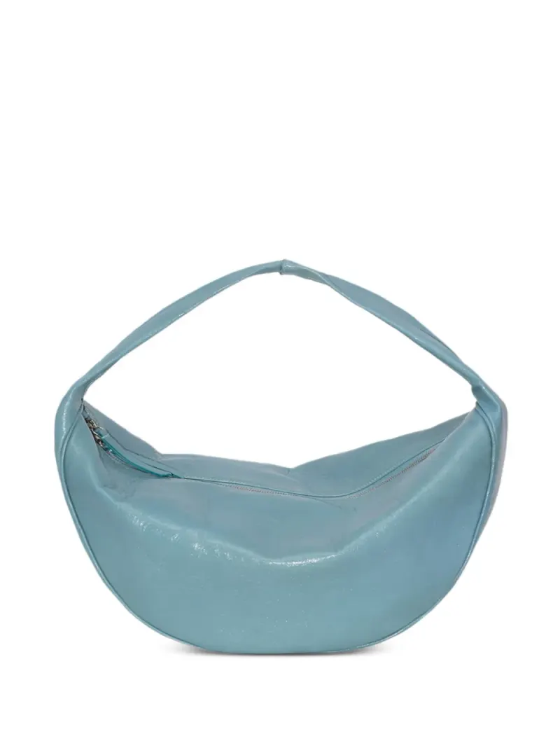 By Far Maxi Cush Schultertasche mit Knitteroptik Maxi in Blau