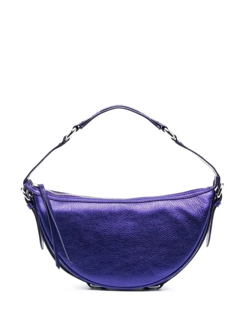 By Far Schultertasche mit gekörnter Textur in Violett