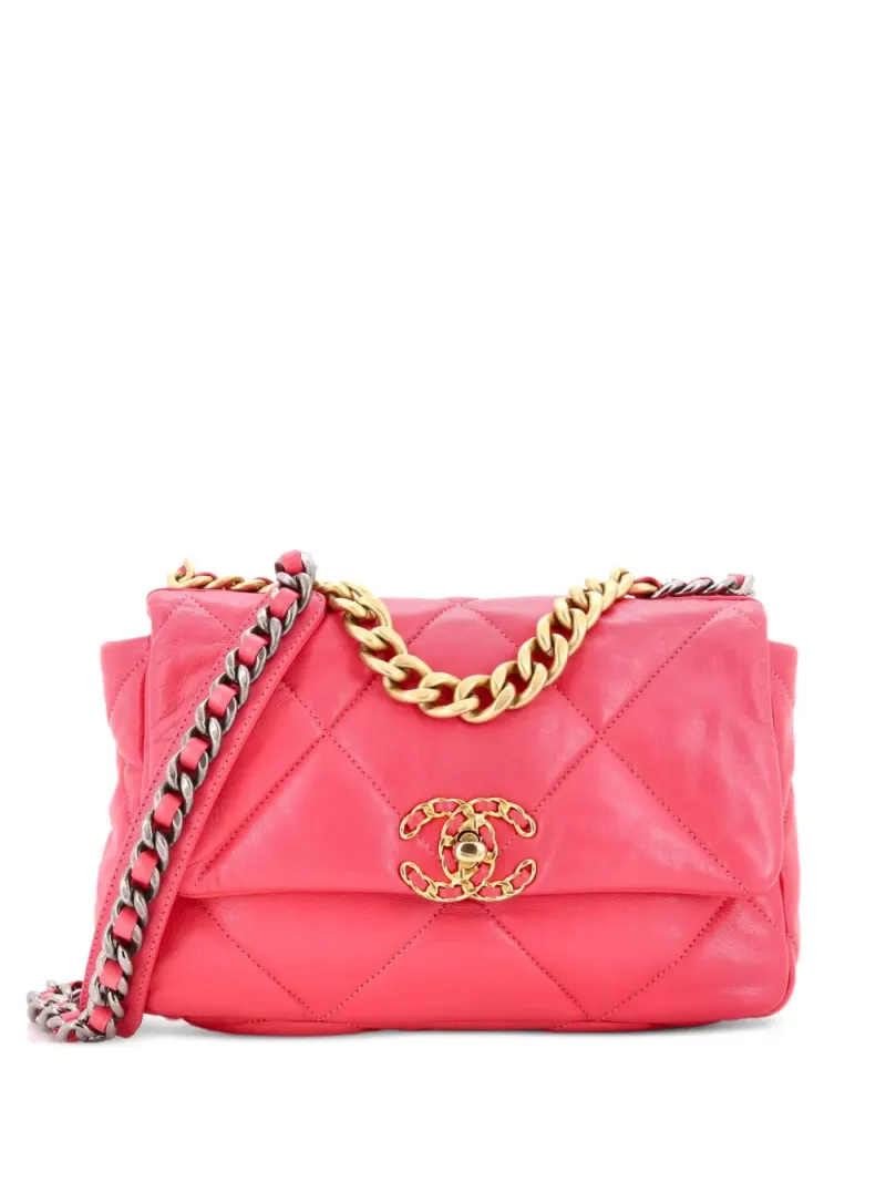 Chanel 19 Flap Bag in Rosa – Pre-owned Taschen