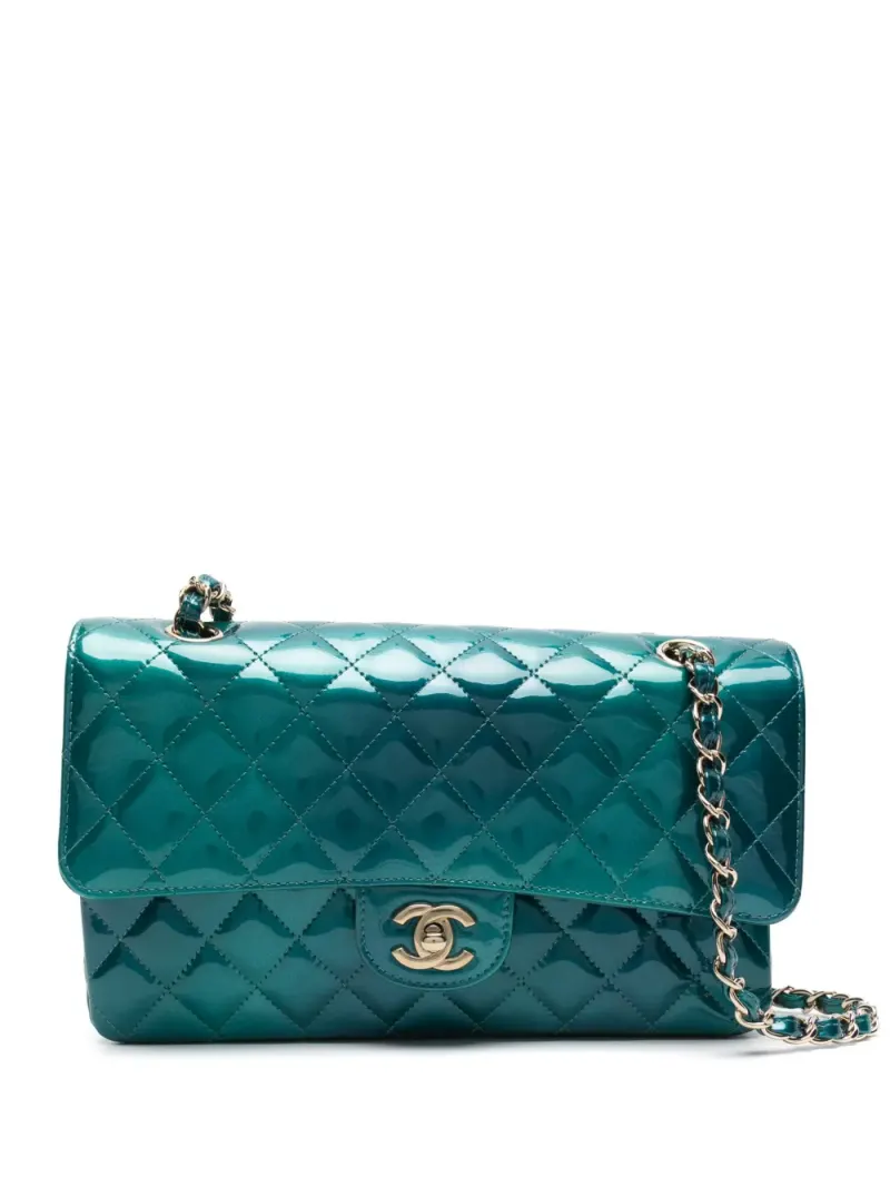 Chanel 2.55 Timeless Schultertasche in Grün