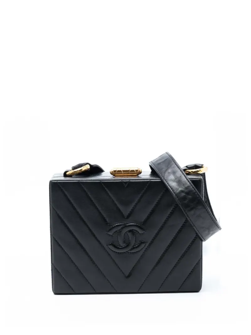 Chanel CC Box in Schwarz Lammleder-Leder – Pre-owned Taschen