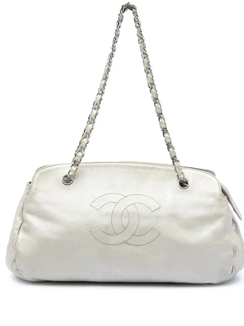 Chanel CC Caviar in Weiß Caviar-Leder – Pre-owned Taschen