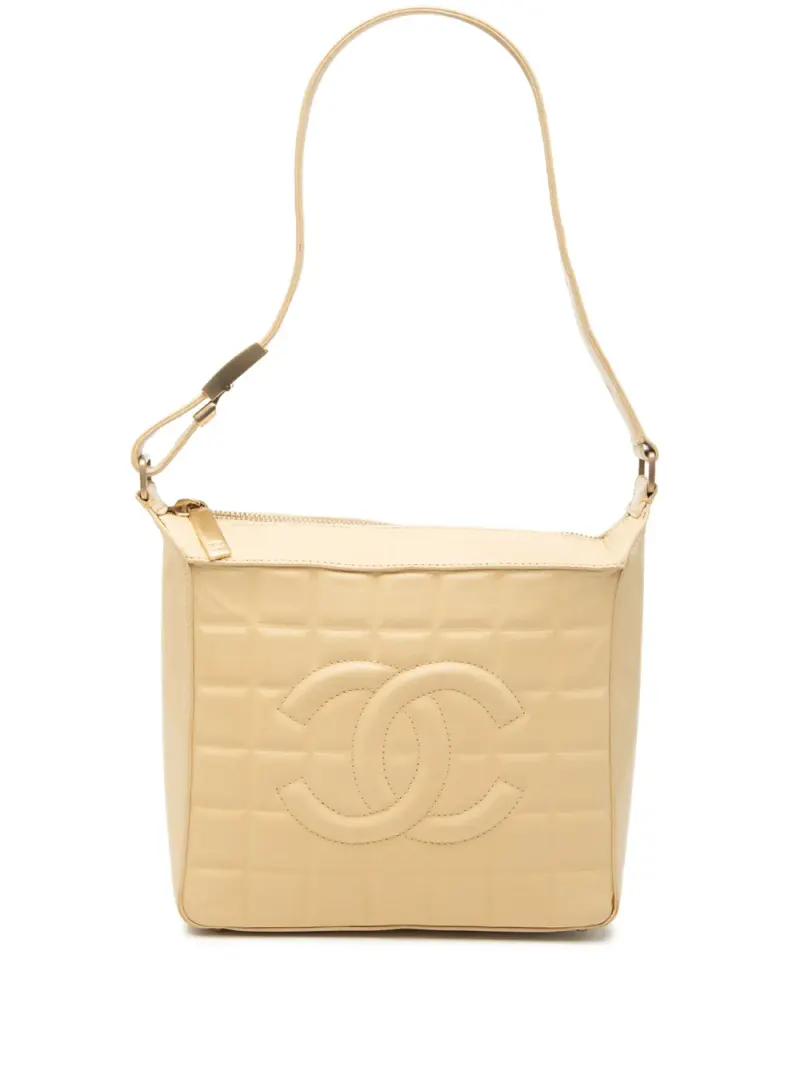 Chanel CC Chocolate Bar in Braun Lammleder-Leder – Pre-owned Taschen
