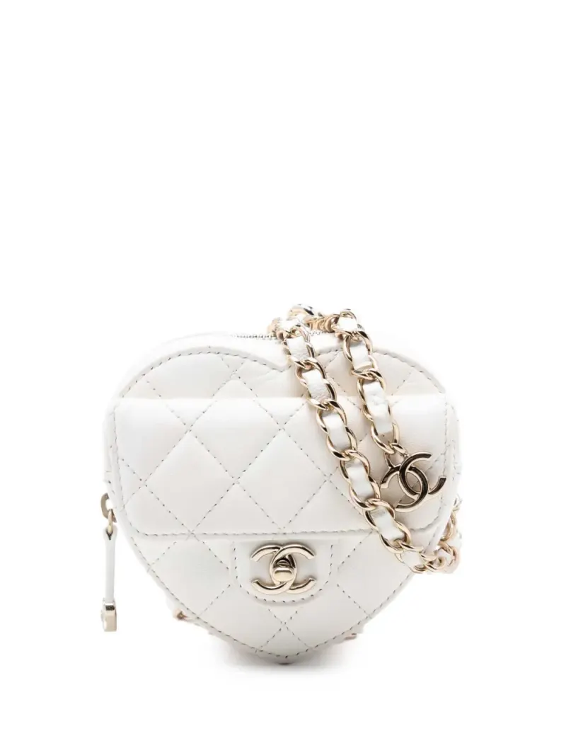 Chanel CC in Love Heart in Weiß – Pre-owned Taschen