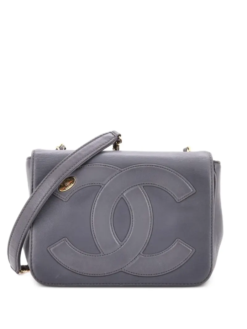 Chanel CC Mania in Grau Lammleder-Leder – Pre-owned Taschen