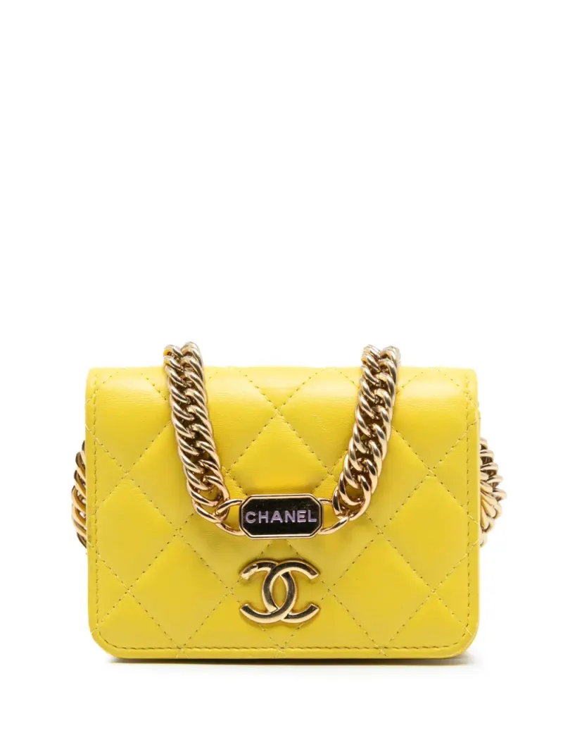 Chanel CC Single Flap in Gelb Lammleder-Leder – Pre-owned Taschen