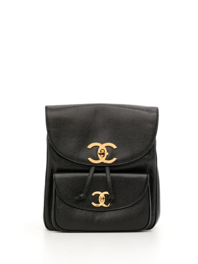 Chanel CC Turnlock in Schwarz – Pre-owned Taschen